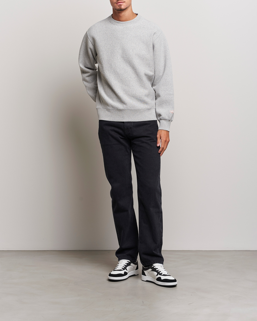 Hombres | Jerséis y prendas de punto | Nudie Jeans | Hasse Crew Neck Sweatshirt Grey Melange