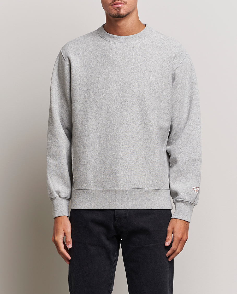 Hombres | Jerséis y prendas de punto | Nudie Jeans | Hasse Crew Neck Sweatshirt Grey Melange