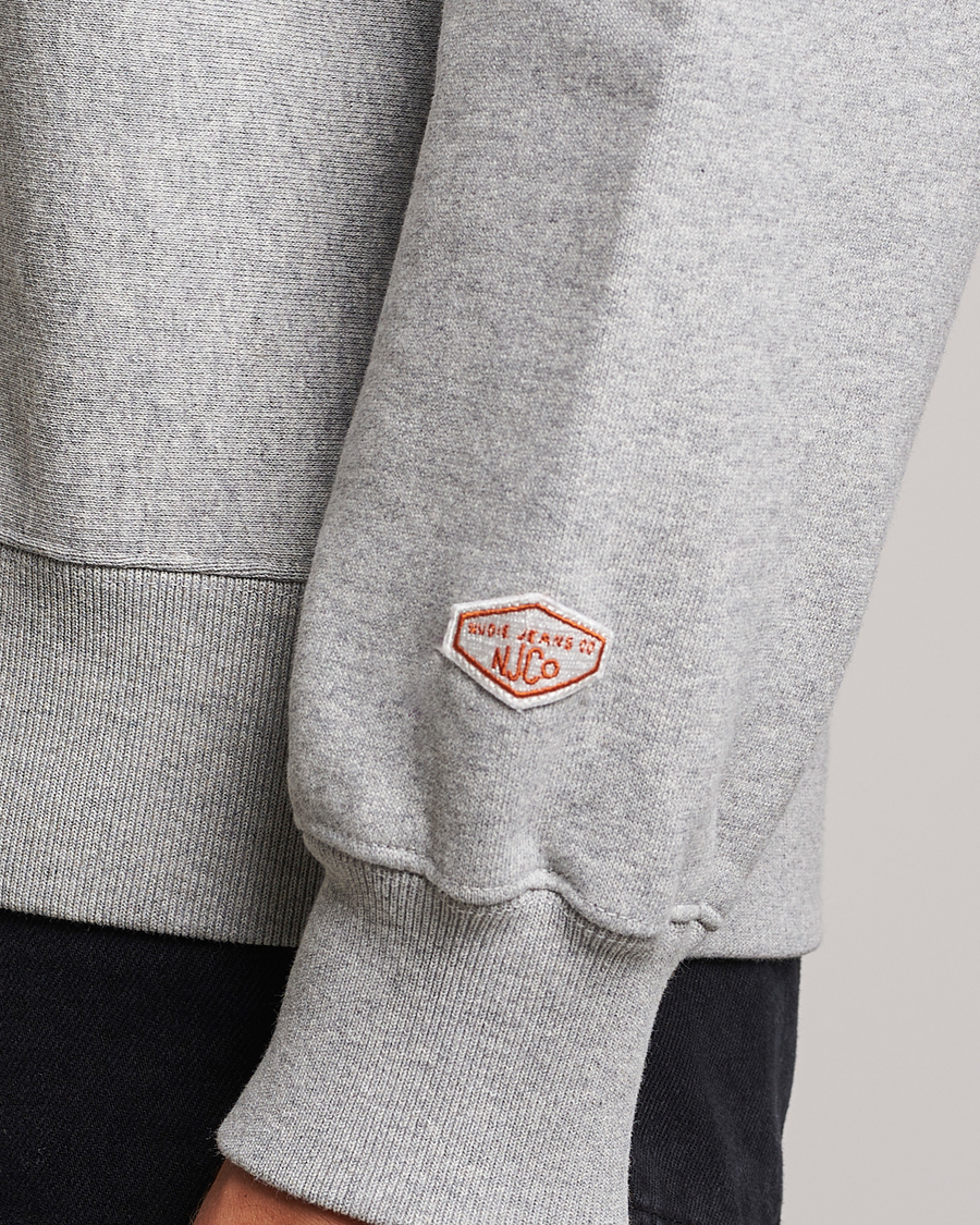 Hombres | Jerséis y prendas de punto | Nudie Jeans | Hasse Crew Neck Sweatshirt Grey Melange