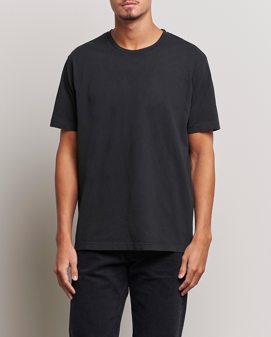 Hombres | Ropa | Nudie Jeans | Uno Everyday Crew Neck T-Shirt Black