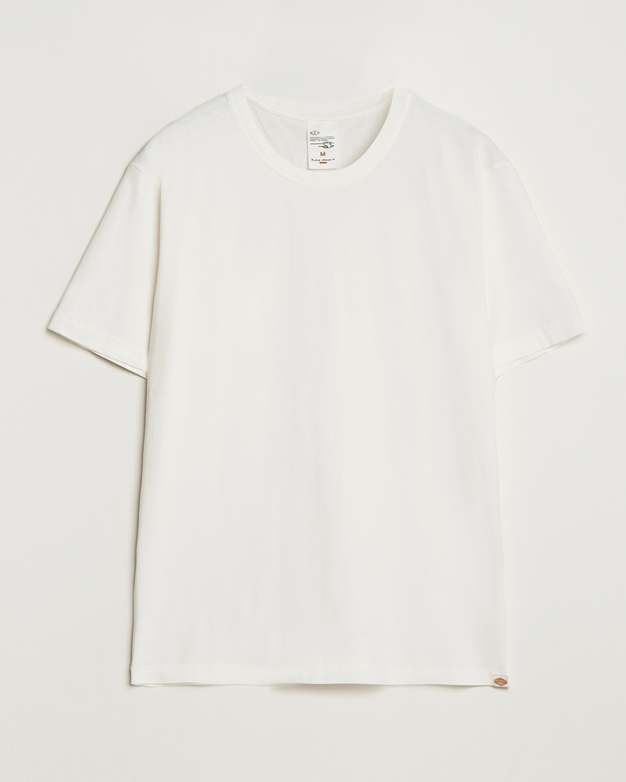 Hombres | Camisetas | Nudie Jeans | Uno Everyday Crew Neck T-Shirt Chalk White
