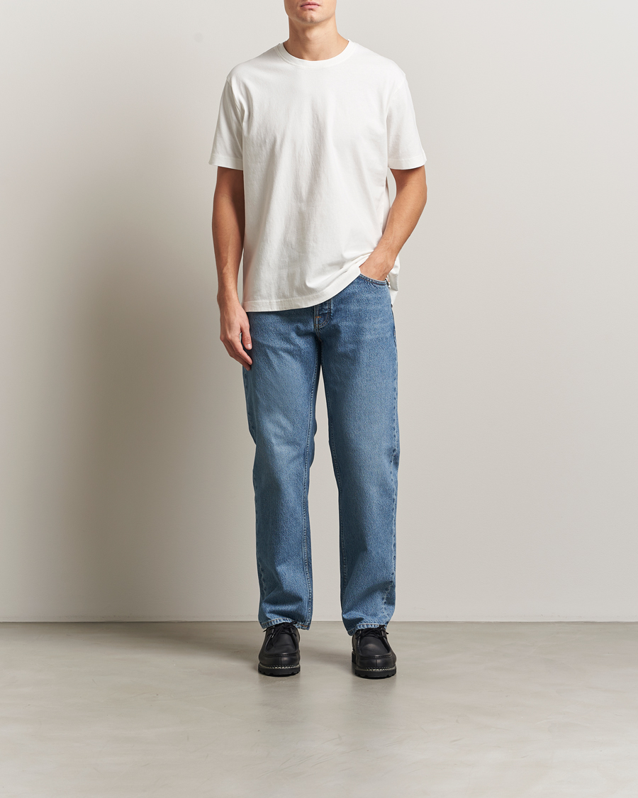 Hombres | Camisetas | Nudie Jeans | Uno Everyday Crew Neck T-Shirt Chalk White