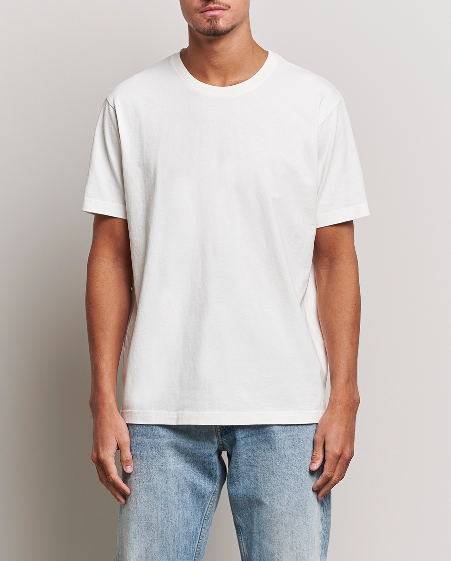 Hombres | Nudie Jeans | Nudie Jeans | Uno Everyday Crew Neck T-Shirt Chalk White