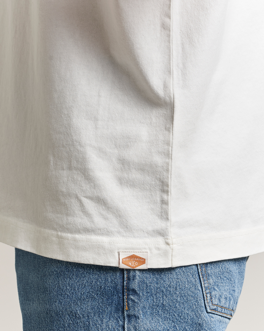 Hombres | Camisetas | Nudie Jeans | Uno Everyday Crew Neck T-Shirt Chalk White