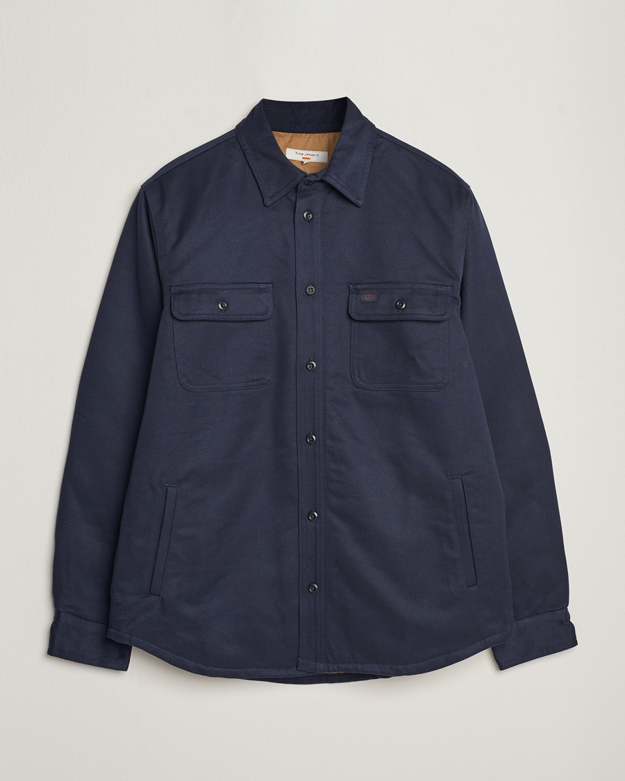 Hombres | Abrigos y chaquetas | Nudie Jeans | Glenn Padded Shirt Jacket Navy