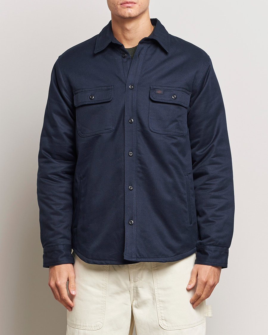 Hombres | Abrigos y chaquetas | Nudie Jeans | Glenn Padded Shirt Jacket Navy
