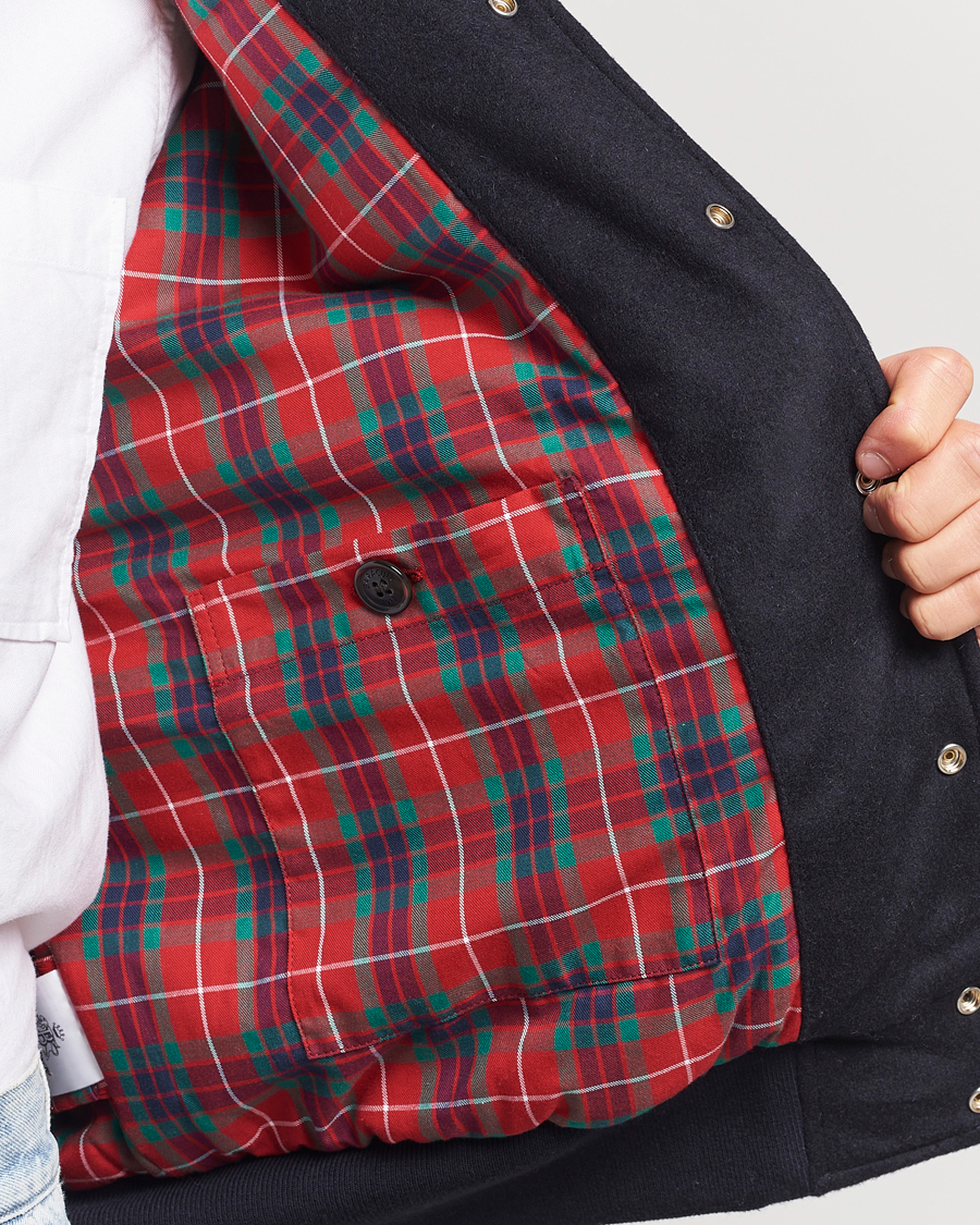 Hombres | Abrigos y chaquetas | Baracuta | Wool Varsity Jacket Dark Navy