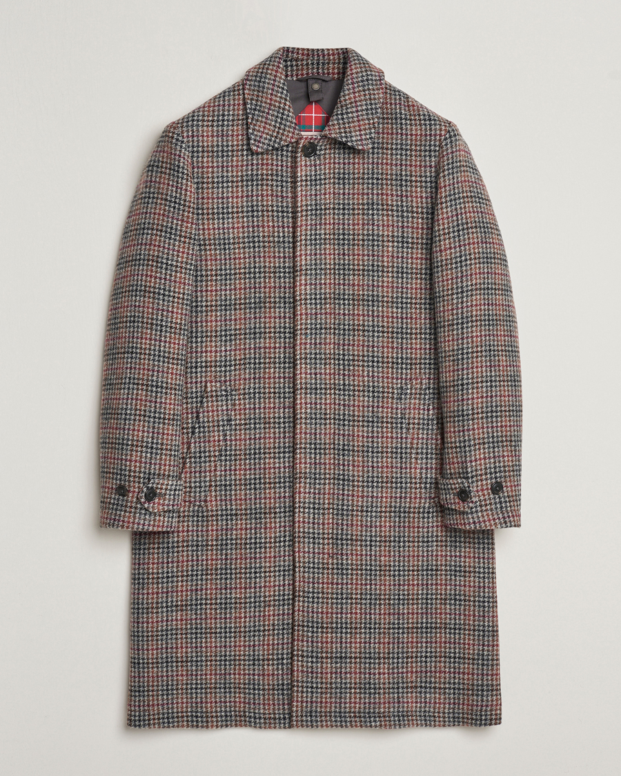 Hombres | Abrigos y chaquetas | Baracuta | Paul Houndstooth Wool Coat Grey