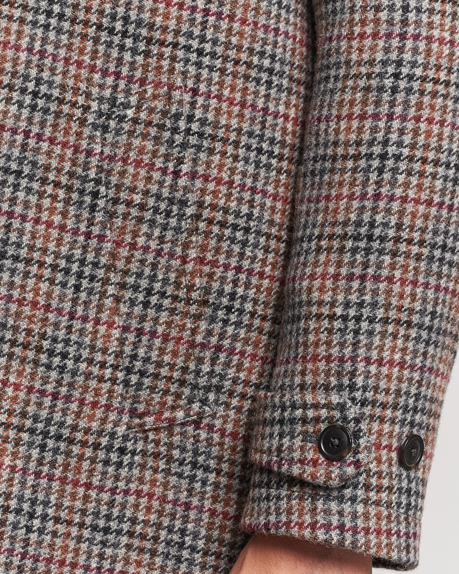 Hombres | Abrigos y chaquetas | Baracuta | Paul Houndstooth Wool Coat Grey