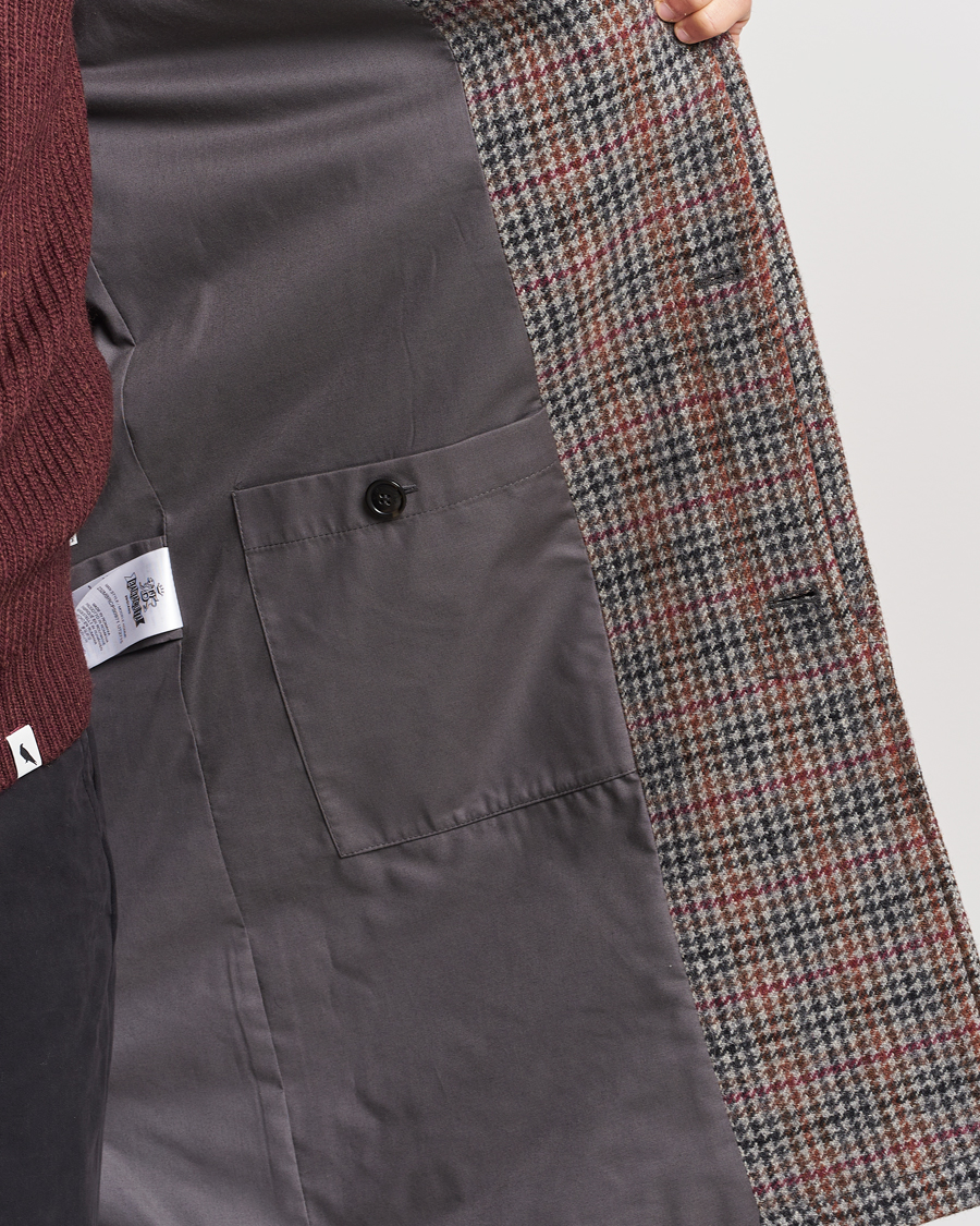 Hombres | Abrigos y chaquetas | Baracuta | Paul Houndstooth Wool Coat Grey