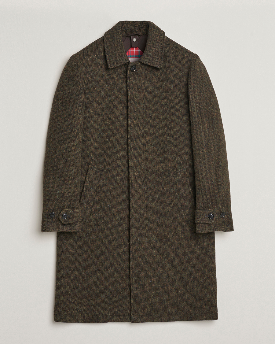 Hombres | Abrigos y chaquetas | Baracuta | Paul Herringbone Wool Coat Bark