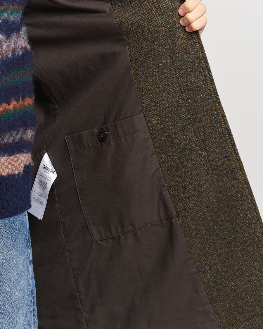 Hombres | Abrigos y chaquetas | Baracuta | Paul Herringbone Wool Coat Bark