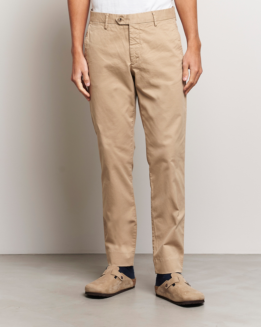 Hombres | Pantalones | NN07 | Wilhelm Regular Fit Stretch Chinos Khaki