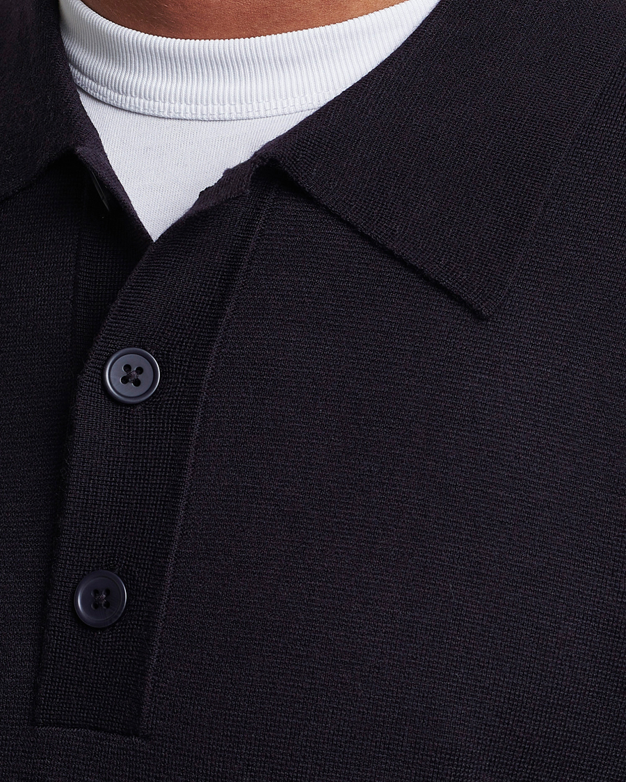 Hombres | Jerséis y prendas de punto | NN07 | Harald Cotton/Modal Polo Navy Blue