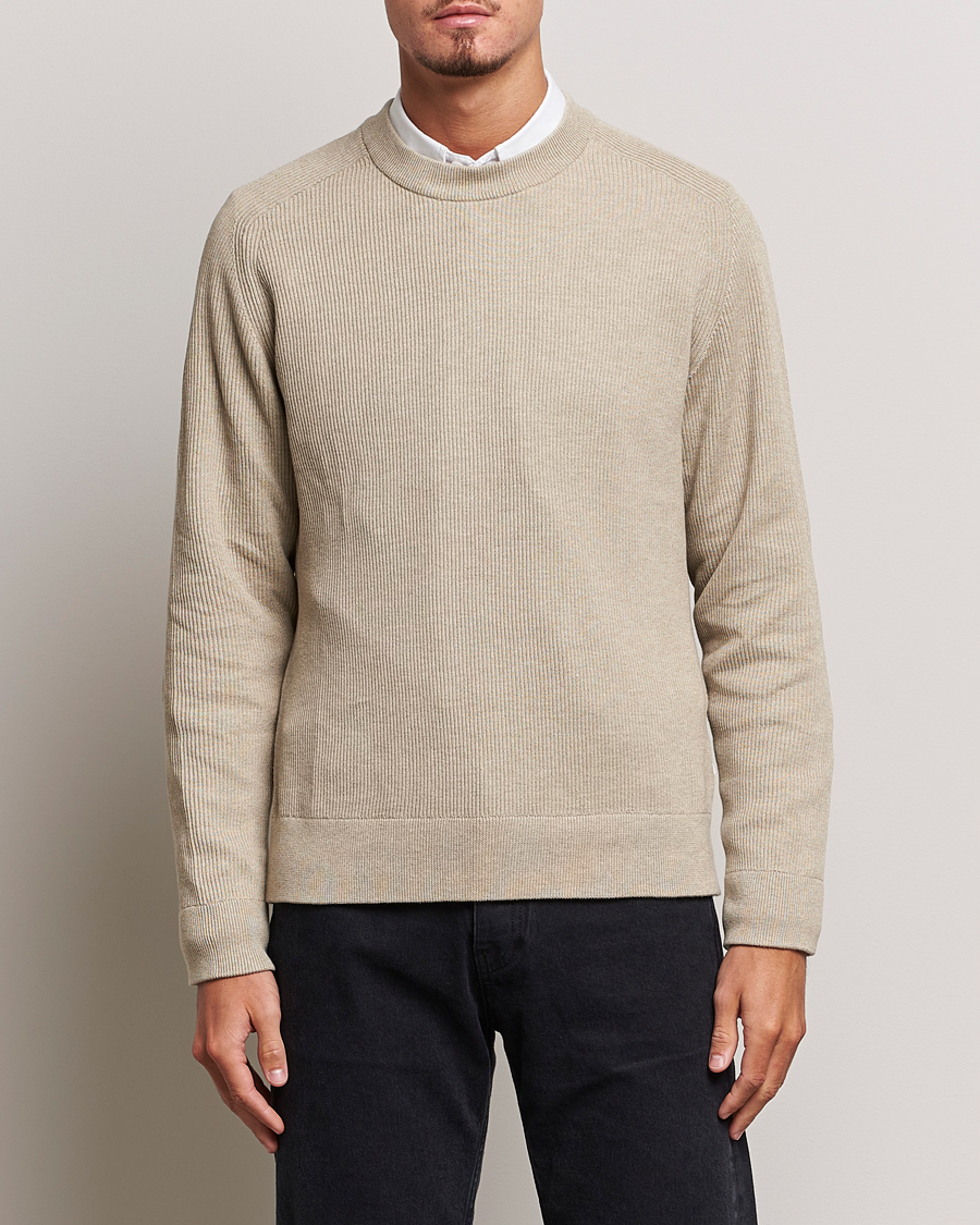 Hombres | Jerséis y prendas de punto | NN07 | Kevin Cotton Knitted Sweater Khaki