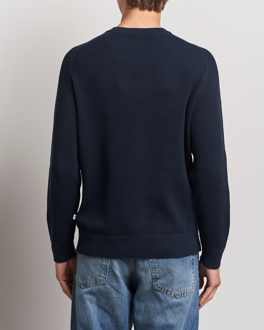 Hombres | Jerséis y prendas de punto | NN07 | Kevin Cotton Knitted Sweater Navy Blue
