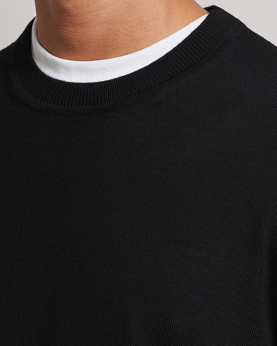 Hombres | Jerséis y prendas de punto | NN07 | Ted Merino Crew Neck Pullover Black