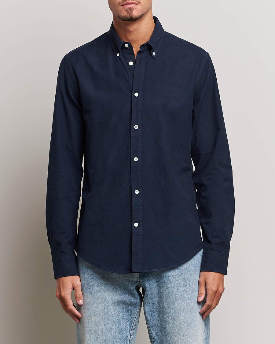 Hombres | Camisas | NN07 | Arne Button Down Oxford Shirt Navy Blue