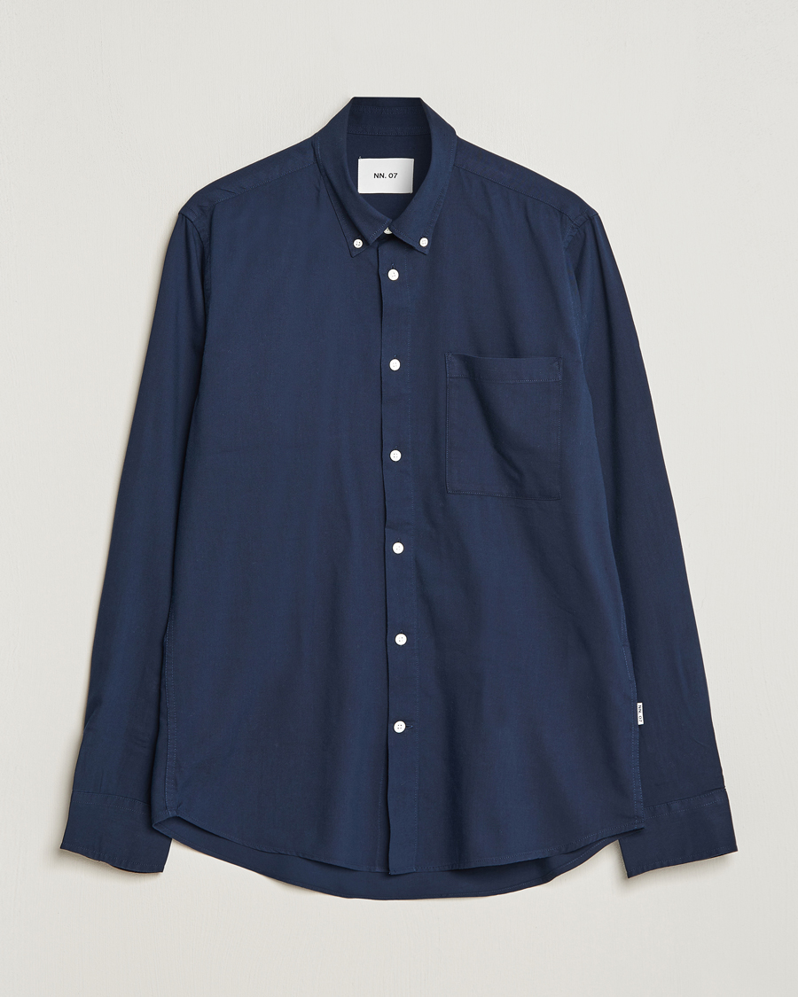 Hombres | Camisas | NN07 | Arne Tencel Shirt Navy Blue