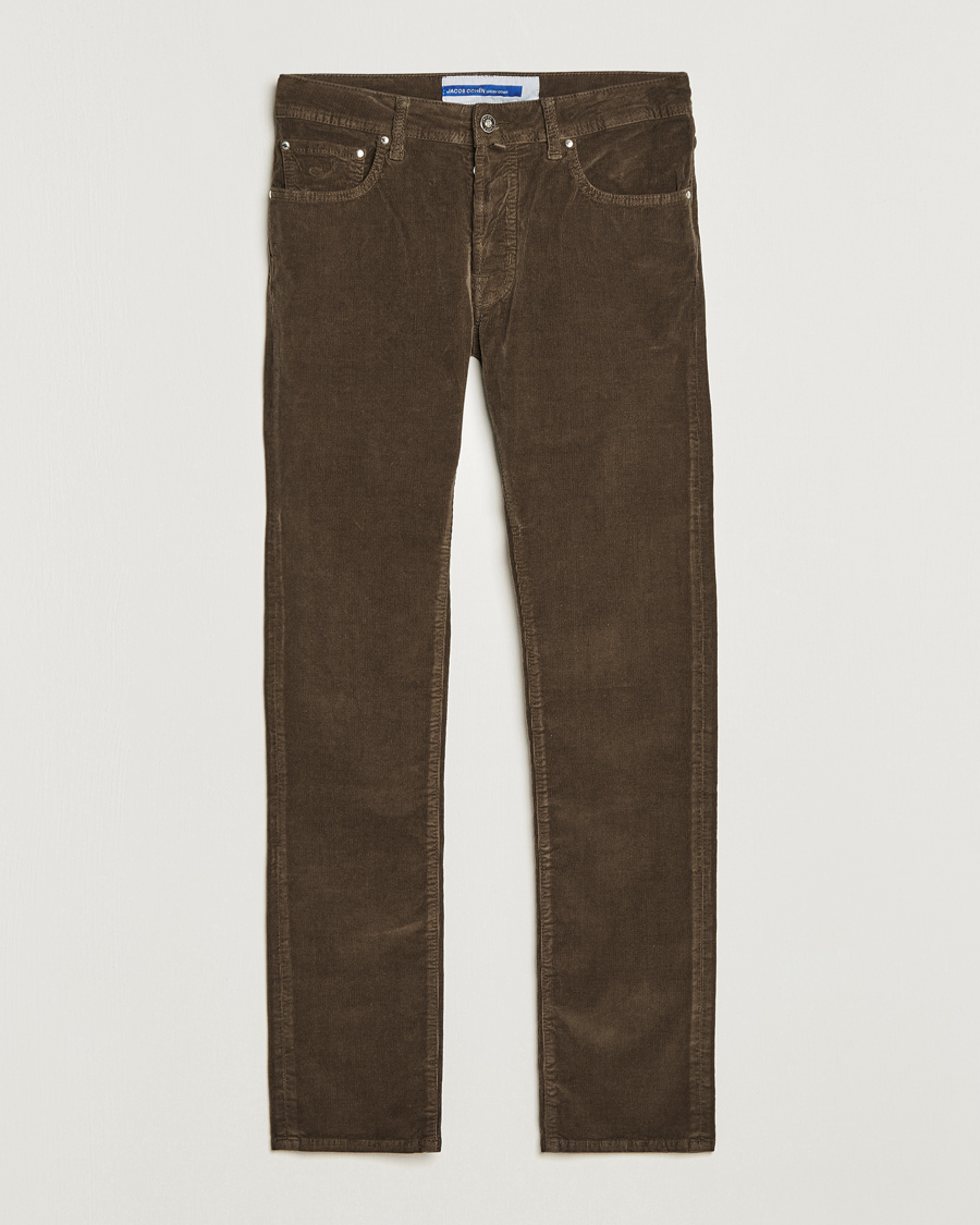 Hombres | Pantalones | Jacob Cohën | Bard 5-Pocket Corduroy Trousers Brown