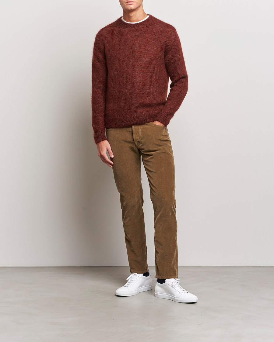 Hombres | Pantalones | Jacob Cohën | Bard 5-Pocket Corduroy Trousers Olive