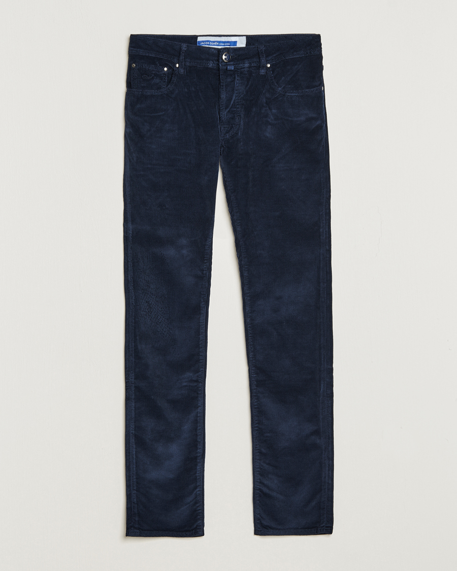 Hombres | Pantalones | Jacob Cohën | Bard 5-Pocket Medium Corduroy Trousers Navy