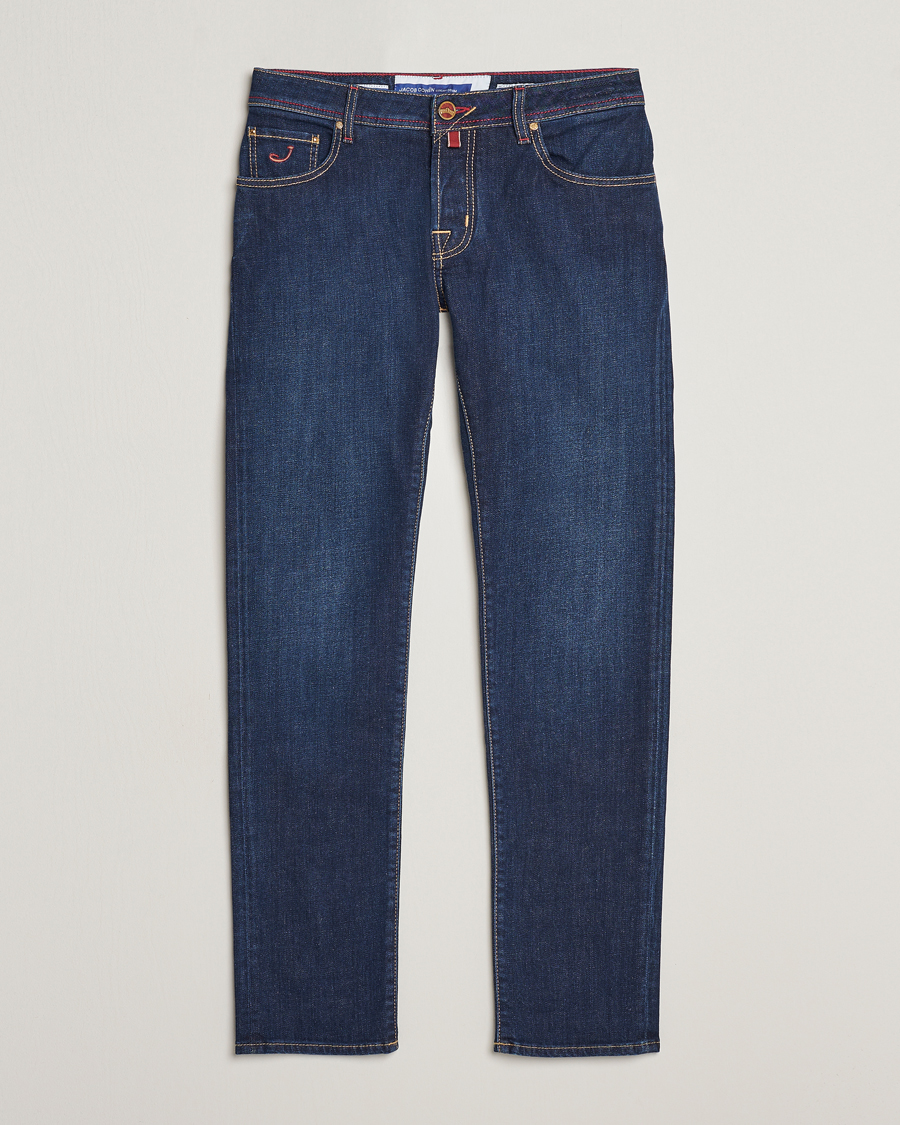 Hombres | Vaqueros | Jacob Cohën | Nick Venice Slim Fit Stretch Jeans Dark Blue
