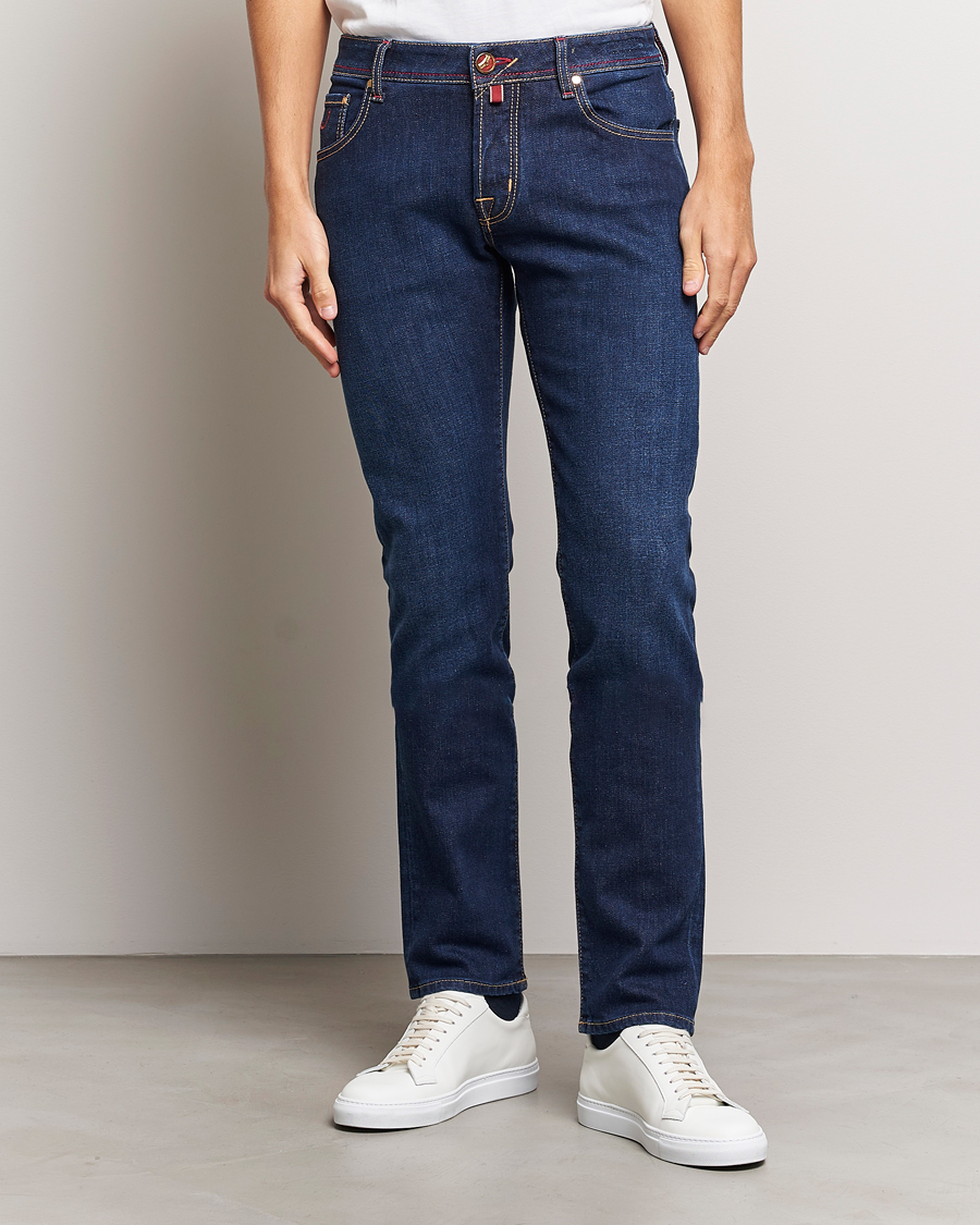 Hombres | Vaqueros | Jacob Cohën | Nick Venice Slim Fit Stretch Jeans Dark Blue