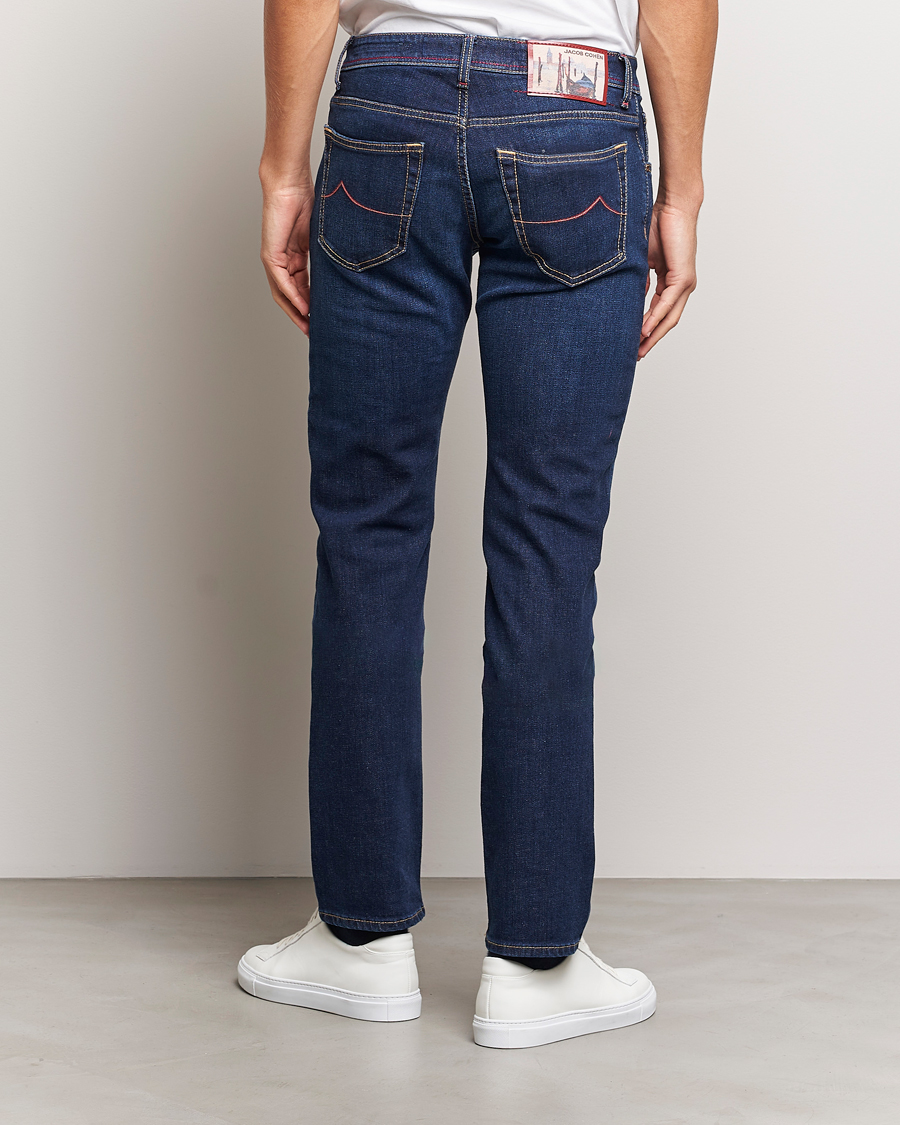 Hombres | Vaqueros | Jacob Cohën | Nick Venice Slim Fit Stretch Jeans Dark Blue