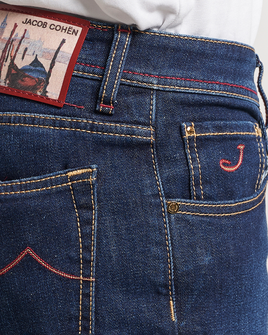 Hombres | Vaqueros | Jacob Cohën | Nick Venice Slim Fit Stretch Jeans Dark Blue
