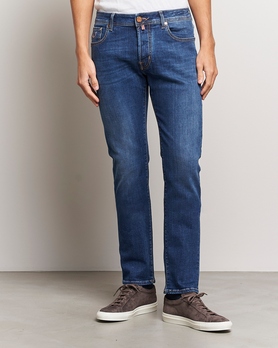 Hombres | Vaqueros | Jacob Cohën | Bard Rome Slim Fit Stretch Jeans Mid Blue