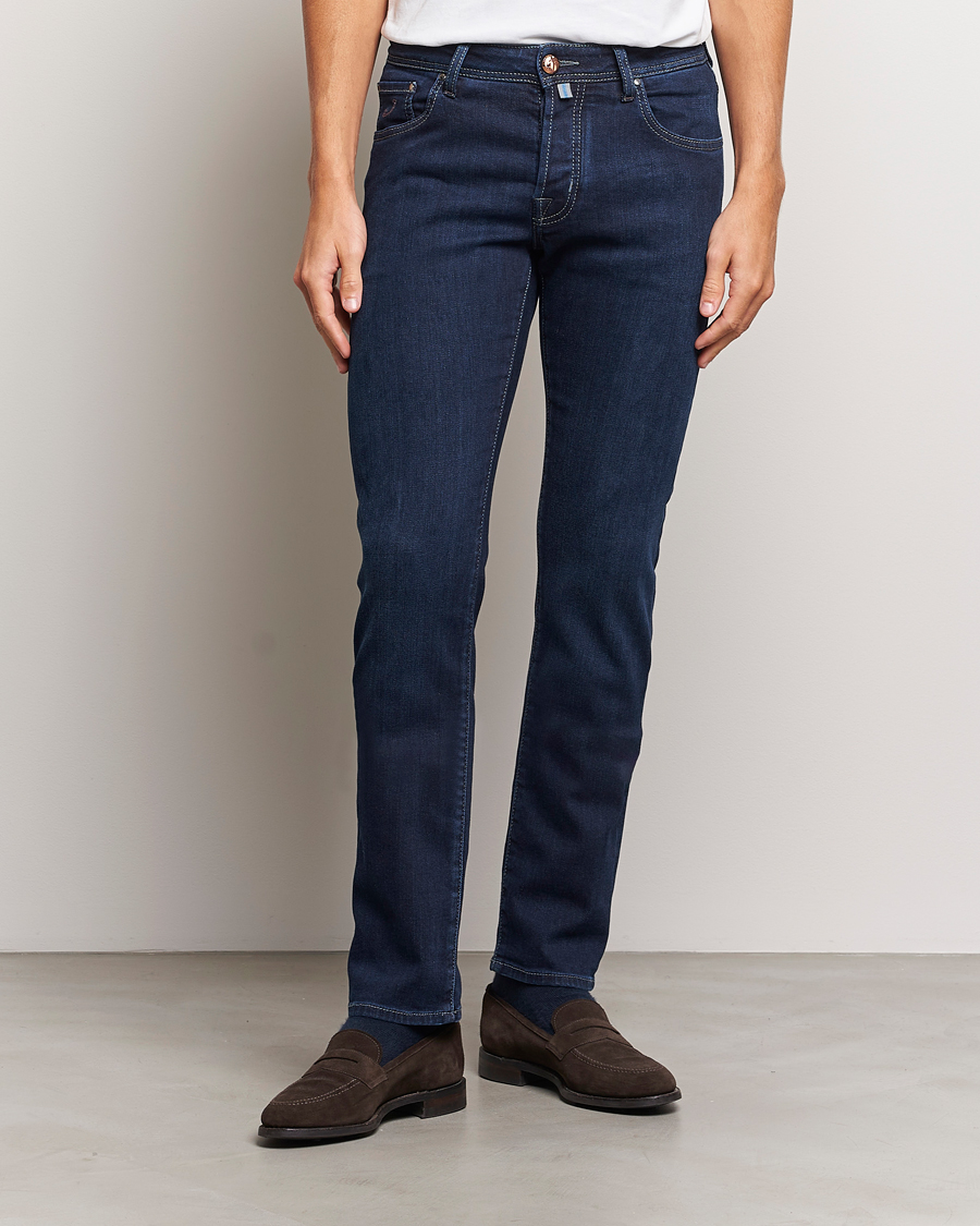 Hombres | Vaqueros | Jacob Cohën | Nick Slim Fit Stretch Jeans Dark Blue