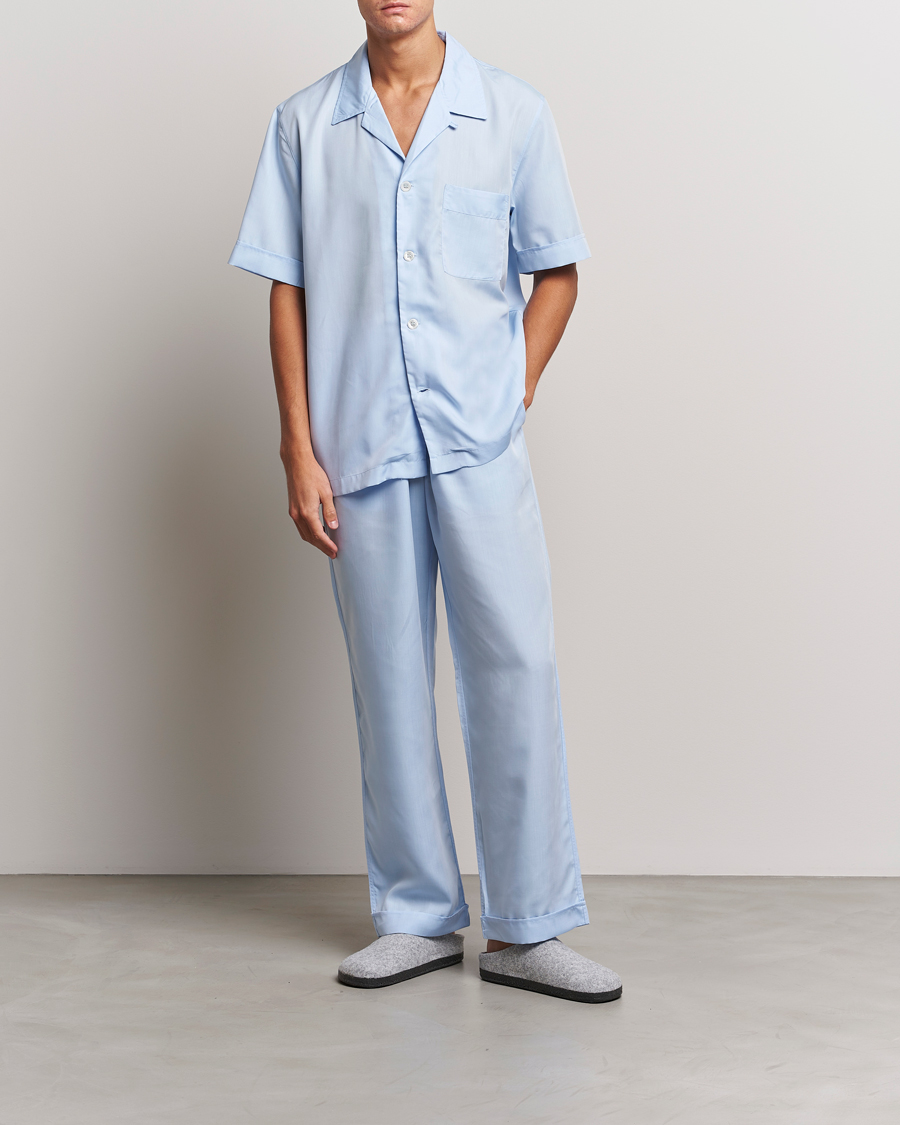 Hombres | Pijamas y batas | CDLP | Short Sleeve Pyjama Shirt Sky Blue