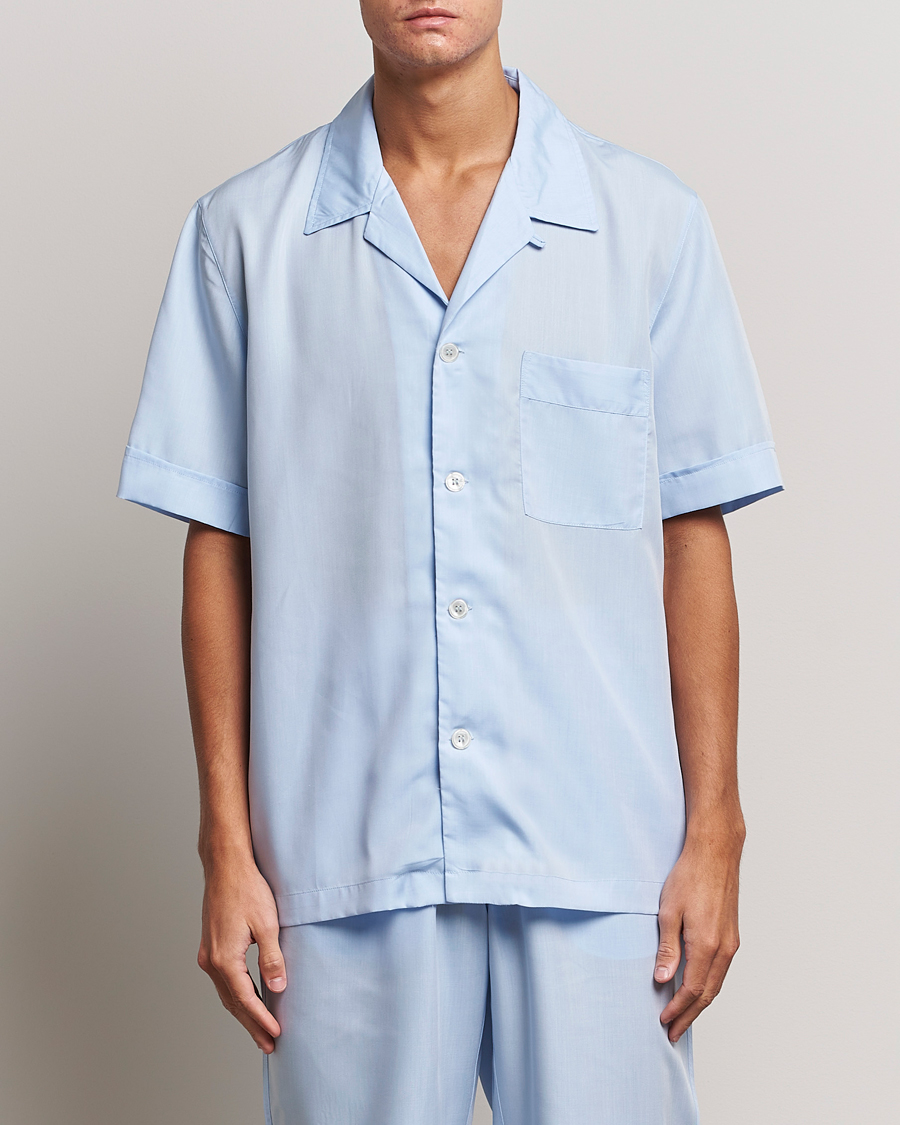 Hombres | Pijamas y batas | CDLP | Short Sleeve Pyjama Shirt Sky Blue