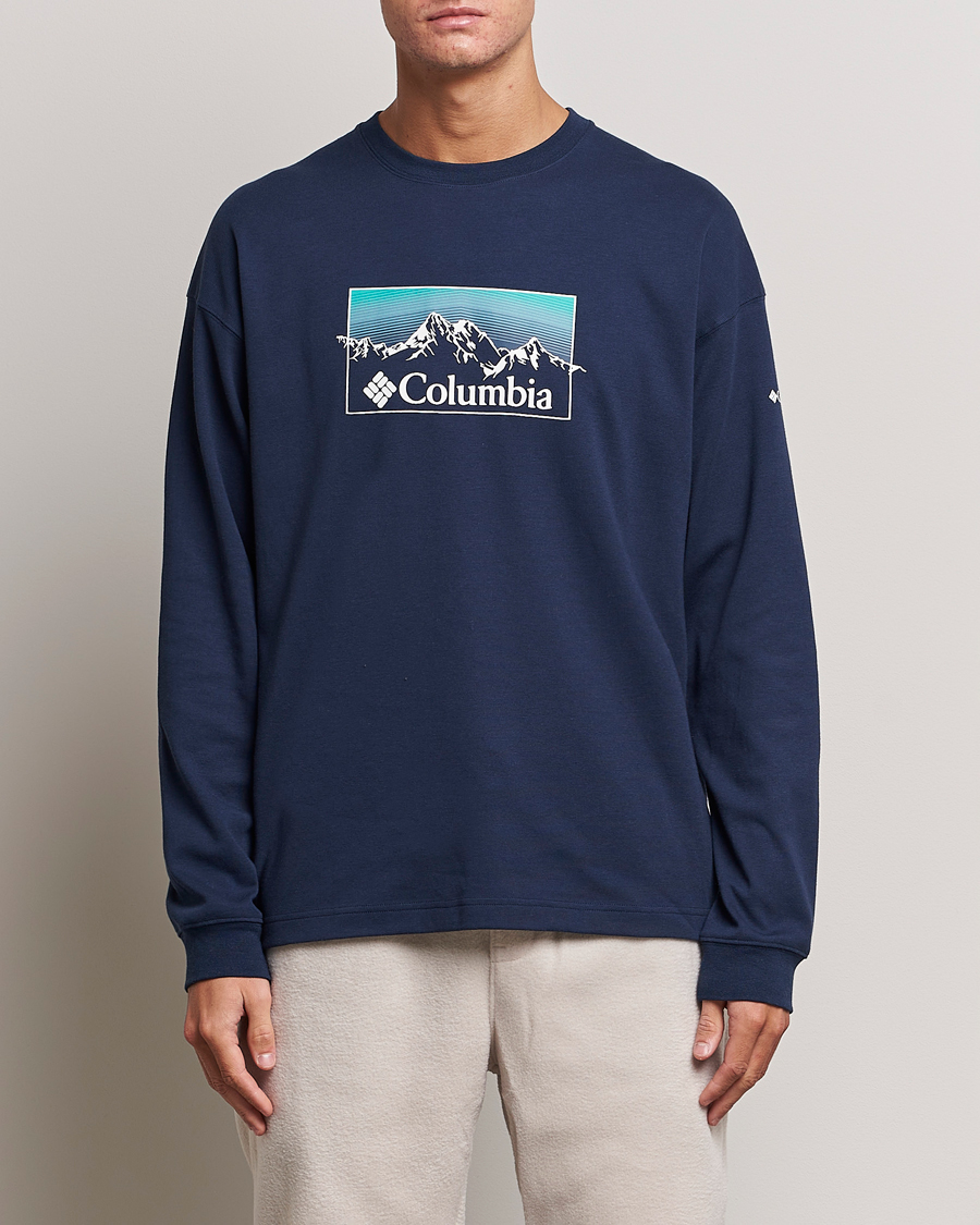 Hombres | Camisetas | Columbia | Duxbery Relaxed Long Sleeve T-Shirt Collegiate Navy