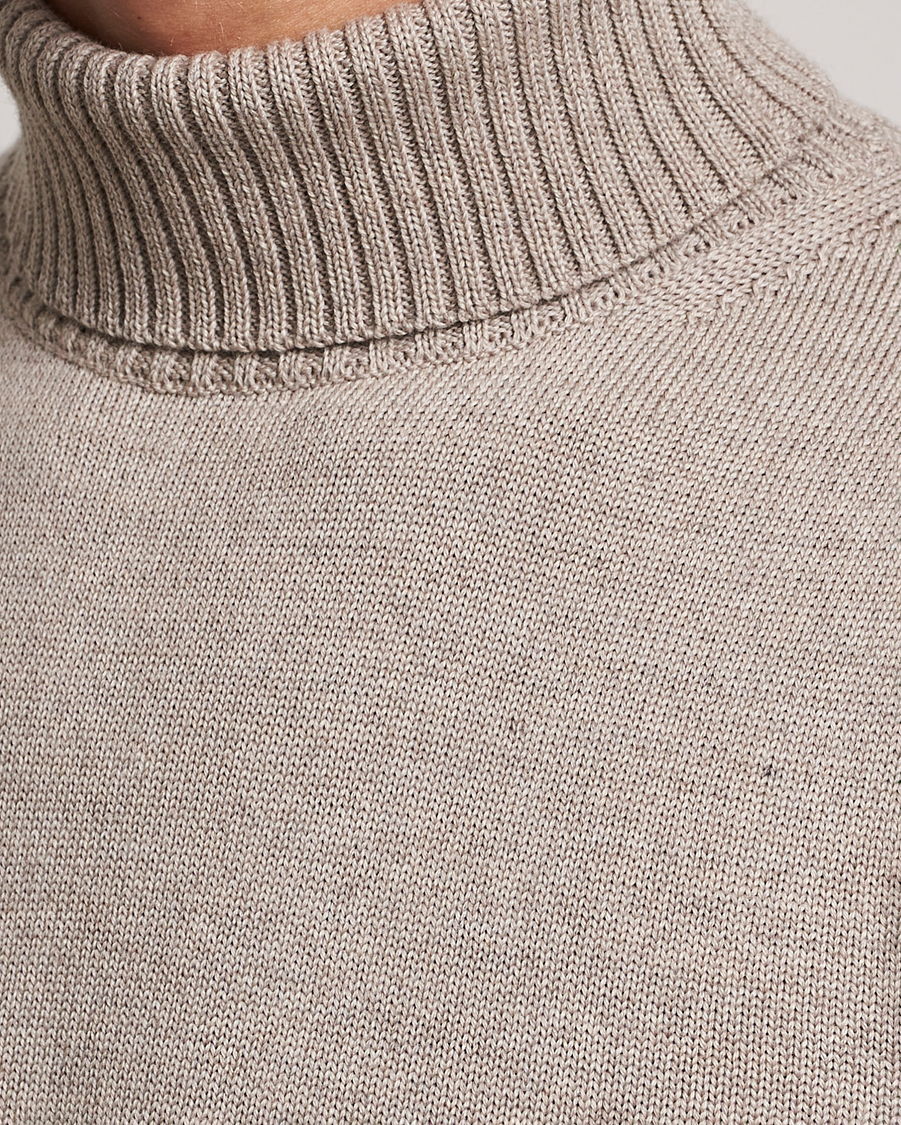 Hombres | Jerséis y prendas de punto | Stenströms | Chunky Merino Rollneck Beige
