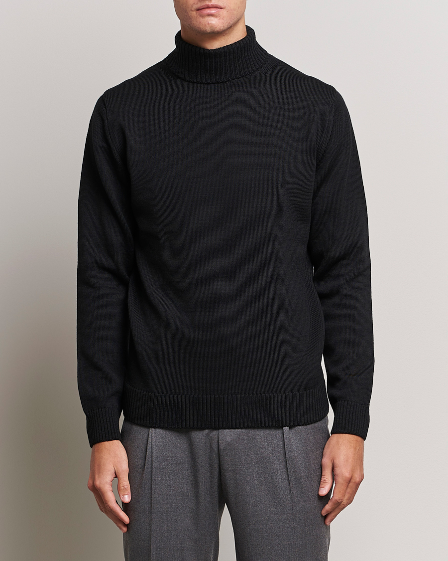 Hombres | Jerséis y prendas de punto | Stenströms | Chunky Merino Rollneck Black