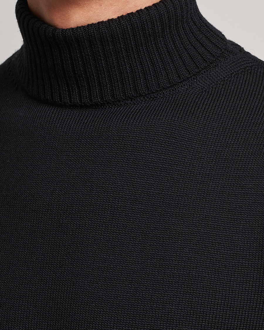 Hombres | Jerséis y prendas de punto | Stenströms | Chunky Merino Rollneck Black