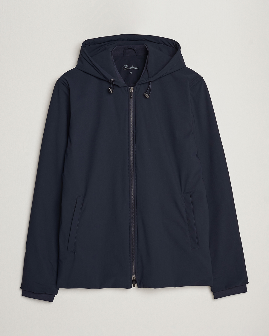 Hombres | Abrigos y chaquetas | Stenströms | Active Jersey Leisure Hood Jacket Navy