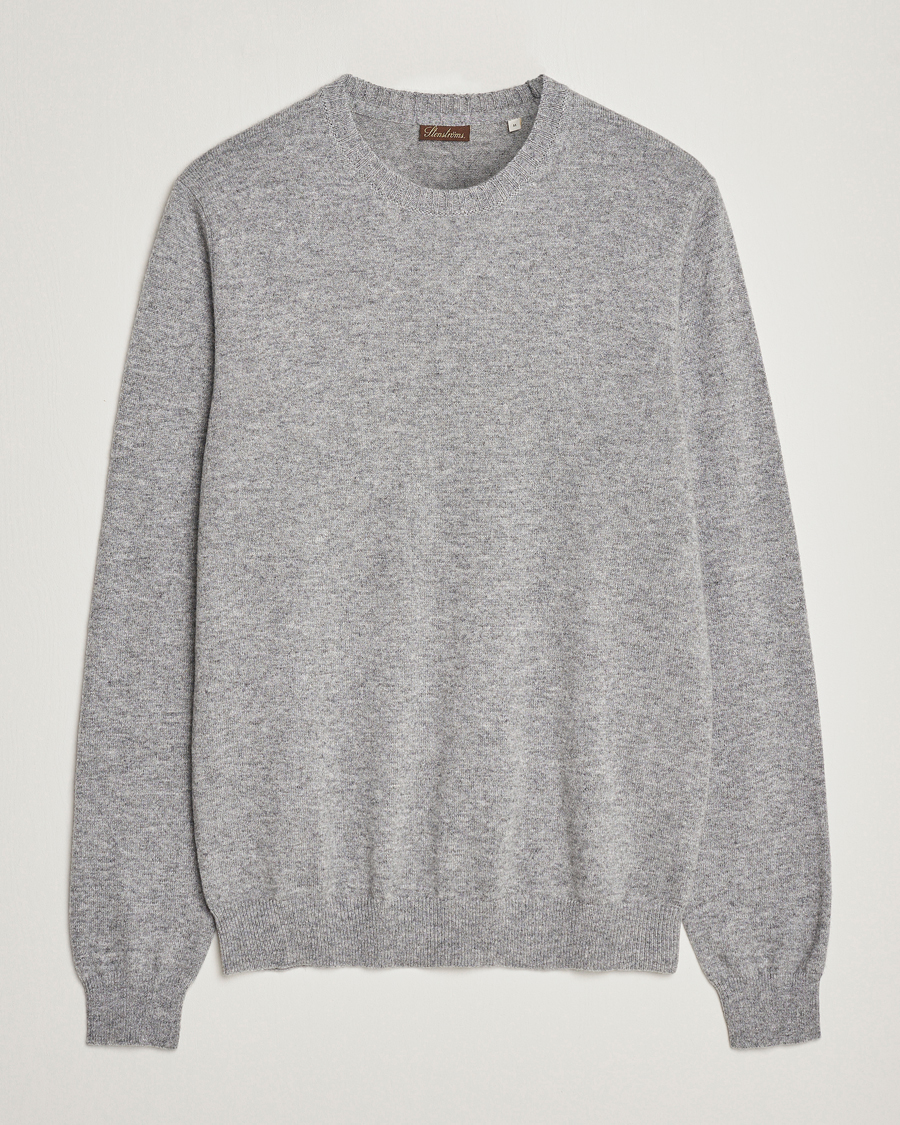 Hombres | Jerséis y prendas de punto | Stenströms | Cashmere Crewneck Grey