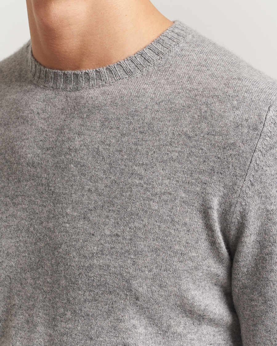 Hombres | Jerséis y prendas de punto | Stenströms | Cashmere Crewneck Grey
