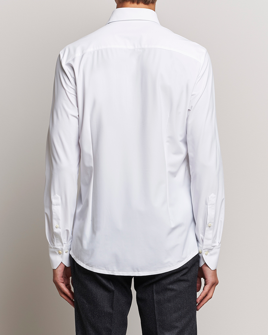 Hombres | Camisas | Stenströms | Slimline Cut Away 4-Way Stretch Shirt White