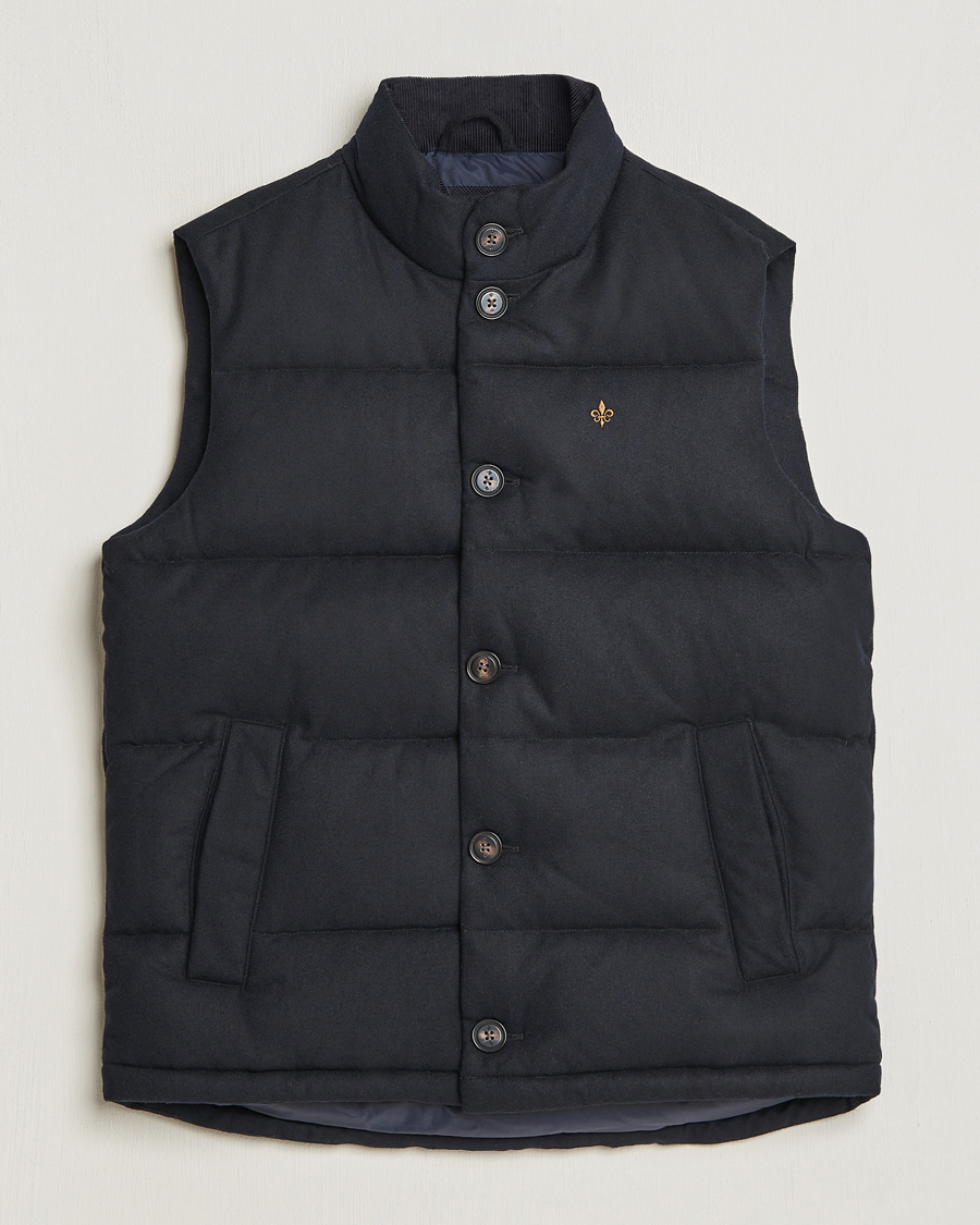 Hombres | Abrigos y chaquetas | Morris | Alston Wool Flanell Vest Blue