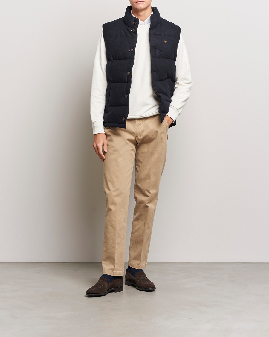 Hombres | Abrigos y chaquetas | Morris | Alston Wool Flanell Vest Blue