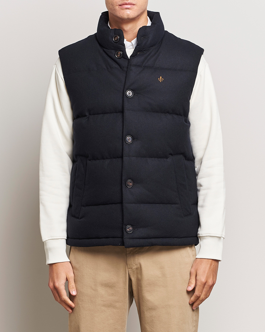 Hombres | Abrigos y chaquetas | Morris | Alston Wool Flanell Vest Blue