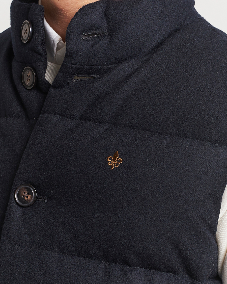 Hombres | Abrigos y chaquetas | Morris | Alston Wool Flanell Vest Blue