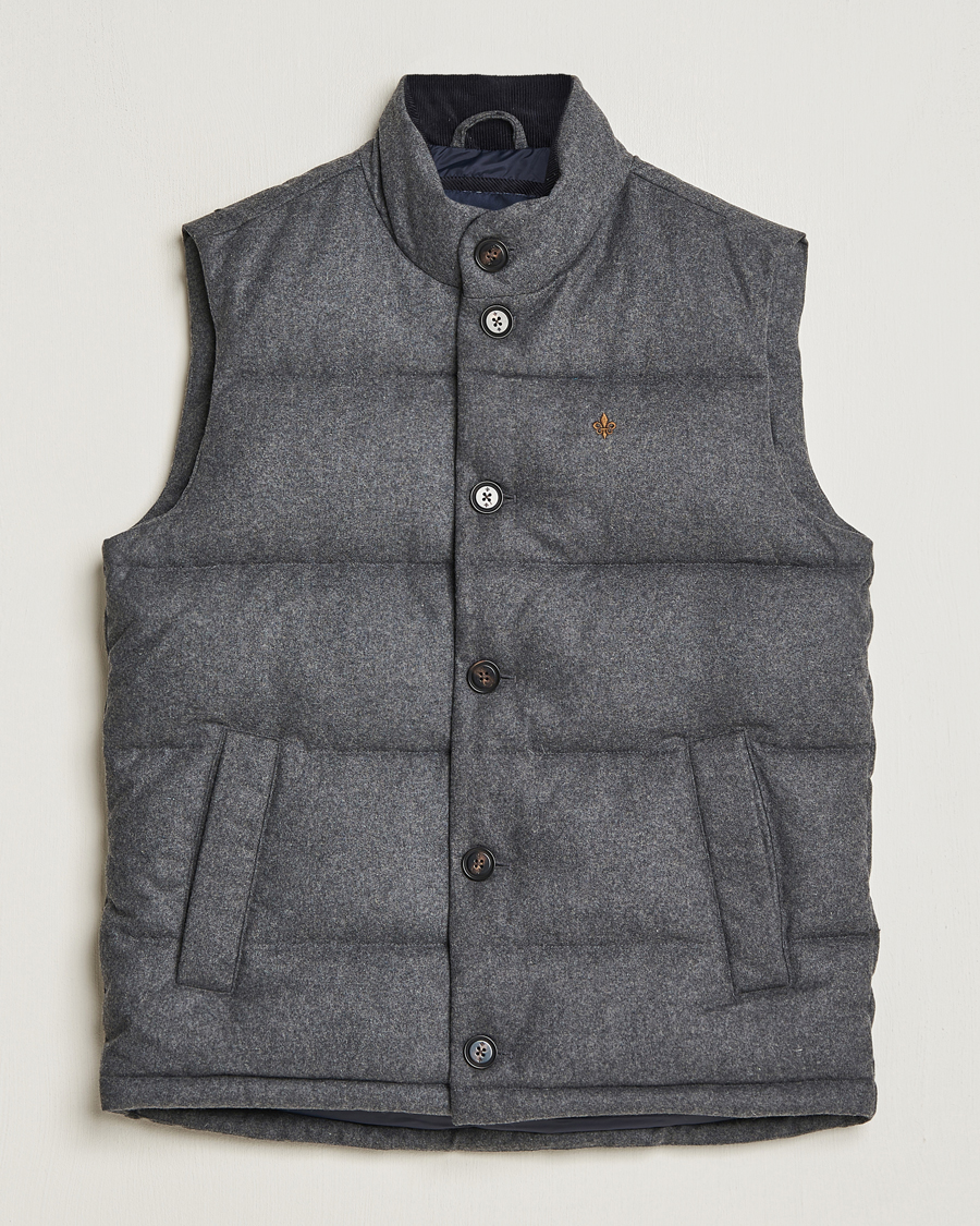 Hombres | Abrigos y chaquetas | Morris | Alston Wool Flanell Vest Grey
