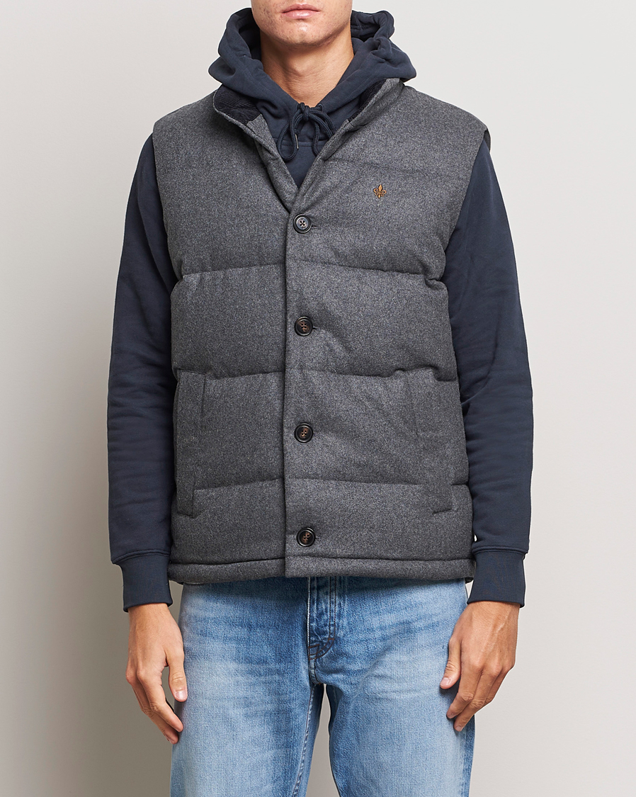 Hombres | Abrigos y chaquetas | Morris | Alston Wool Flanell Vest Grey