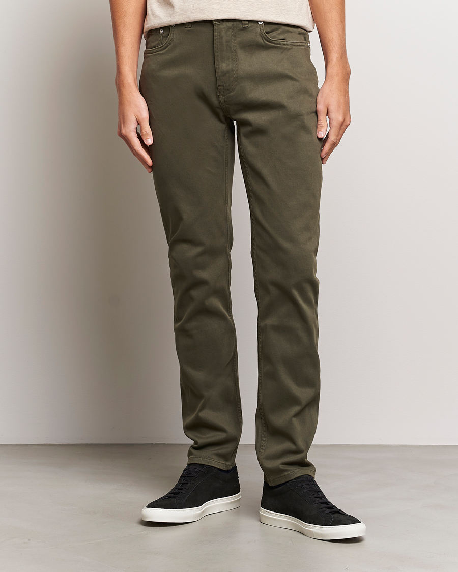 Hombres | Pantalones | Morris | James Brushed 5-Pocket Pant Olive