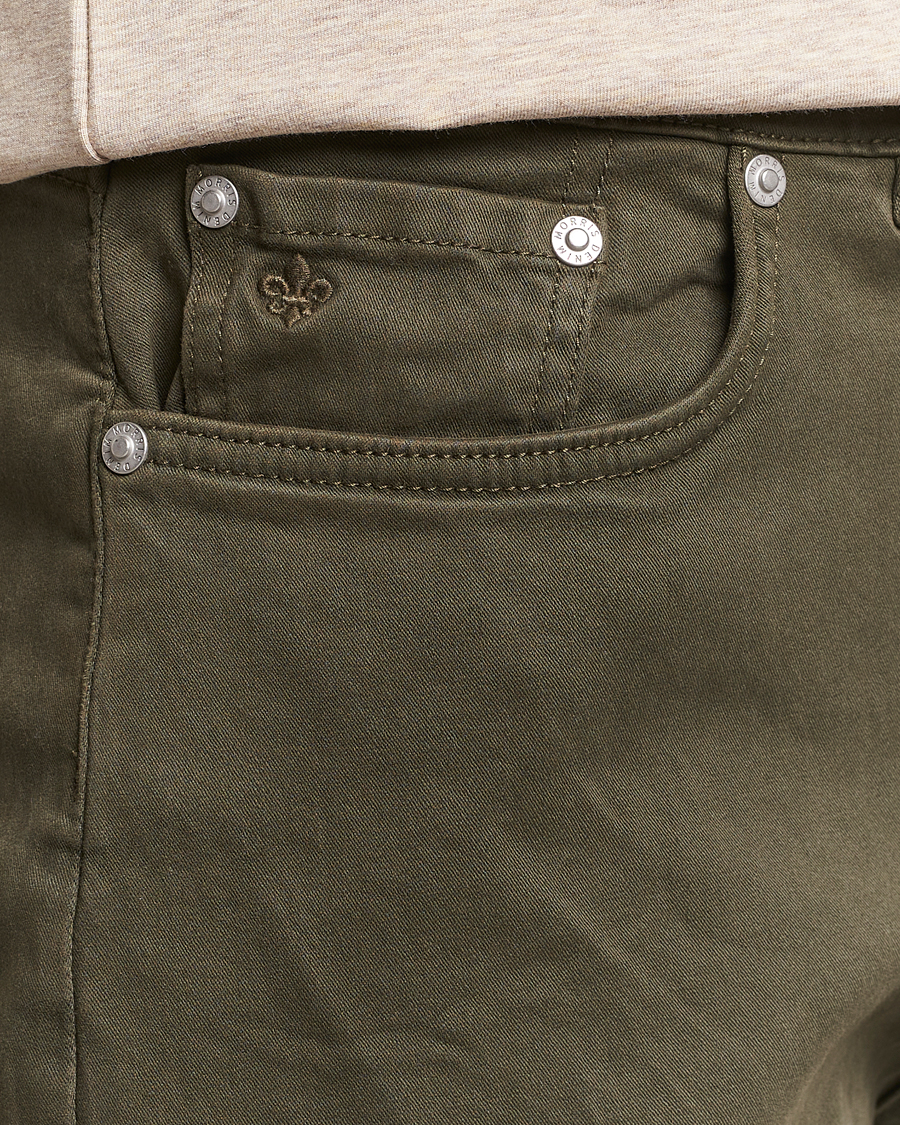 Hombres | Pantalones | Morris | James Brushed 5-Pocket Pant Olive